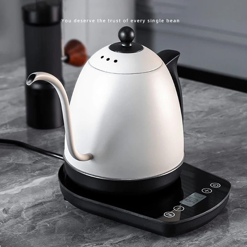 Electric Kettle Gooseneck - 800ml Handbrouwsel Koffiepot Intelligente Constante Temperatuur