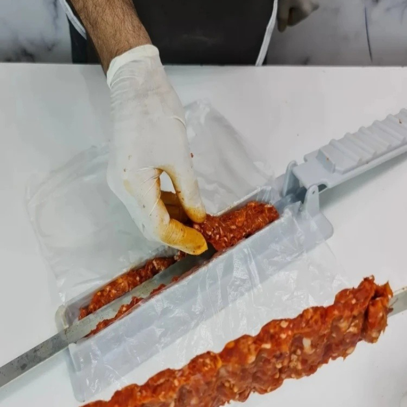 Sandwich Press Grill - Kebabmaker voor één rij, BBQ-vleesspiesmachine, kebabpers,
