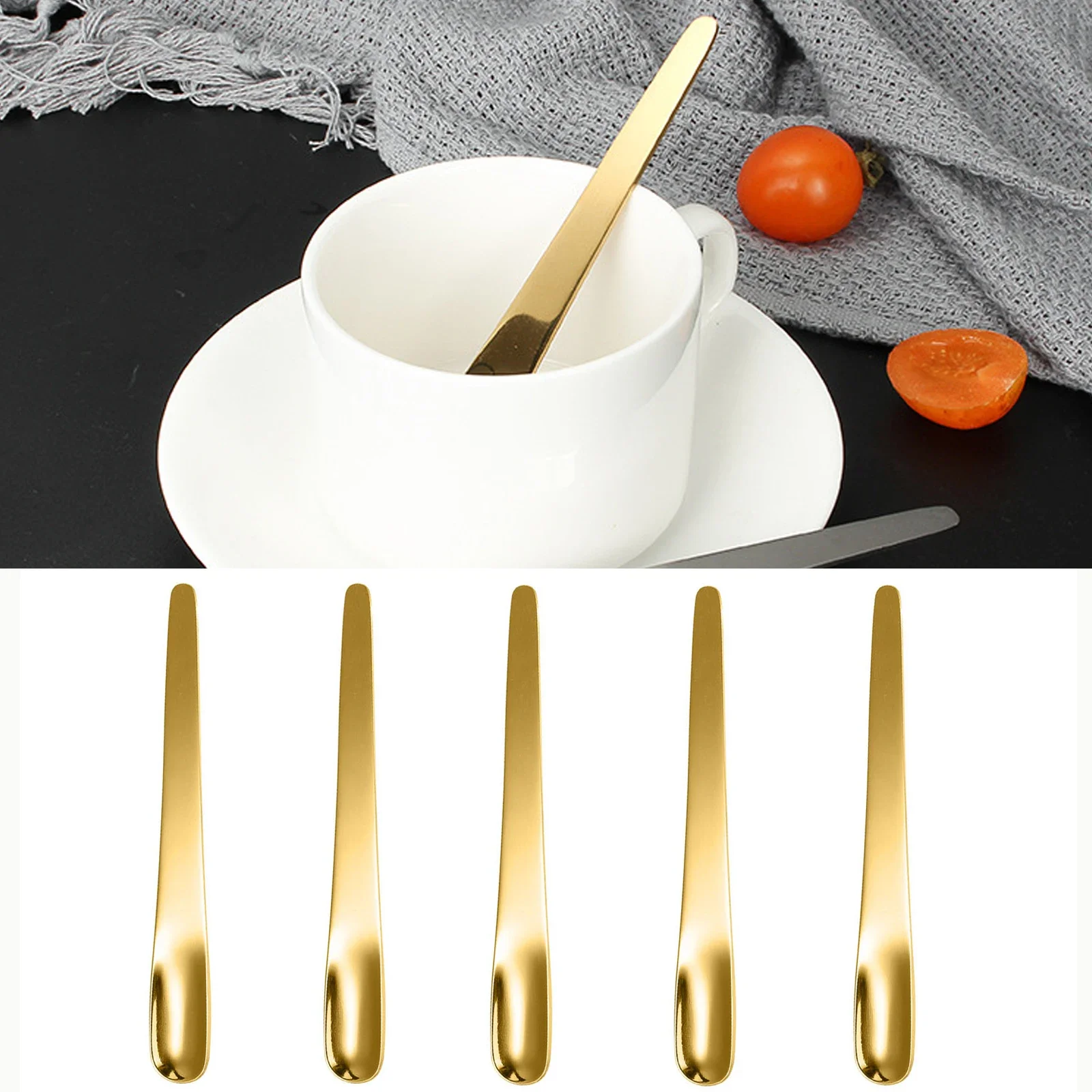 Kitchen Appliances Restaurant - 5 Stuks Koffie Lepel Roestvrijstalen Platte
