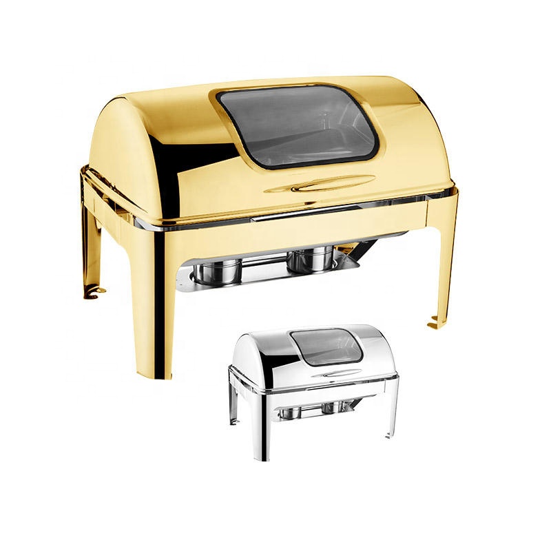 Kitchen Appliances Set - Luxe rechthoekige roll-top chafing dish van