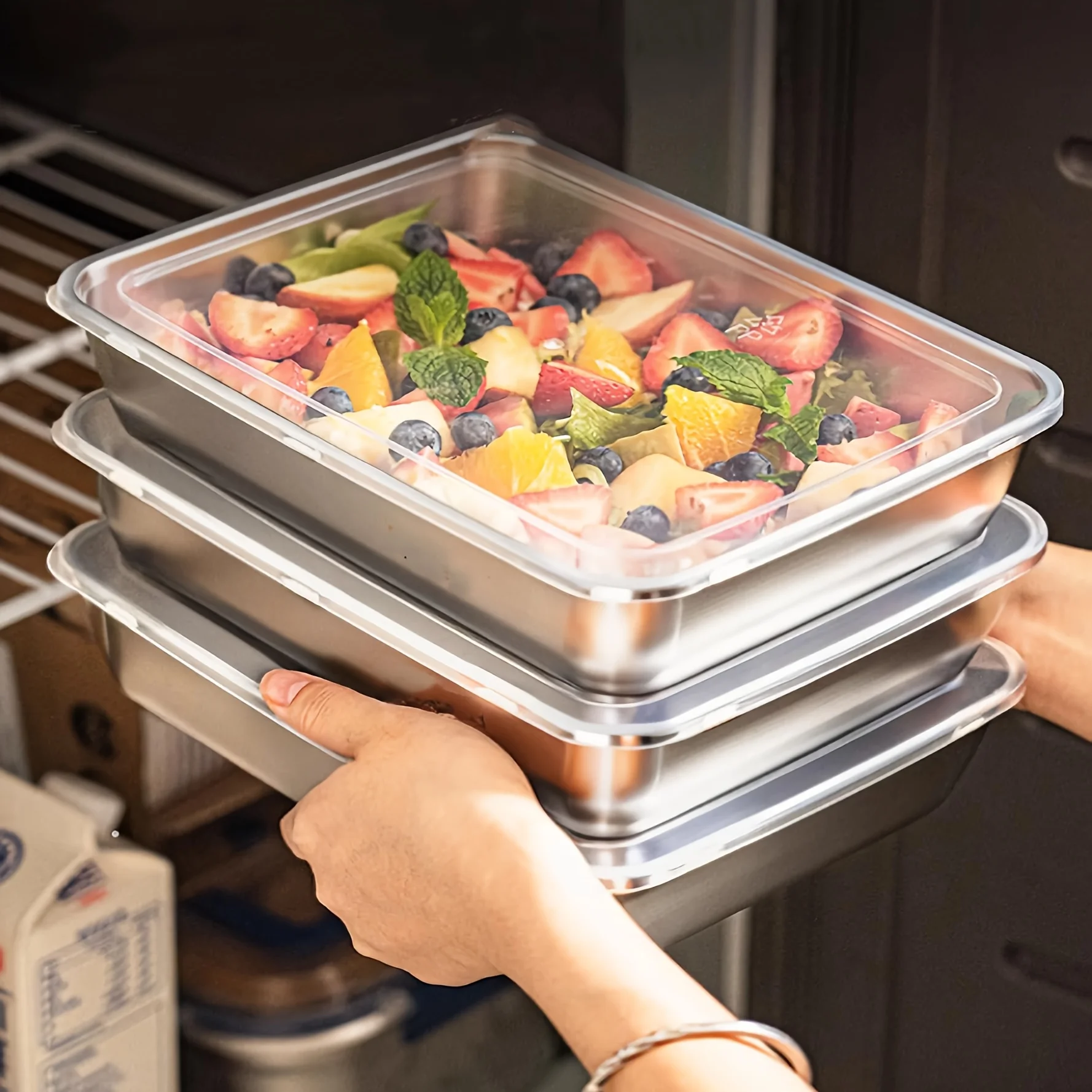 Kitchen Appliances Store - 3-delige RVS voedselcontainers & lunchbox, lekvrij