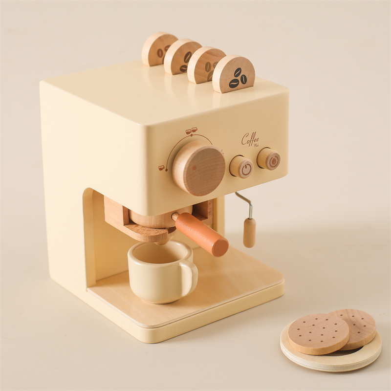 Kitchen Appliances Set - Kinderen Houten Montessori Speelgoedset Kinderen Koffiezetapparaat