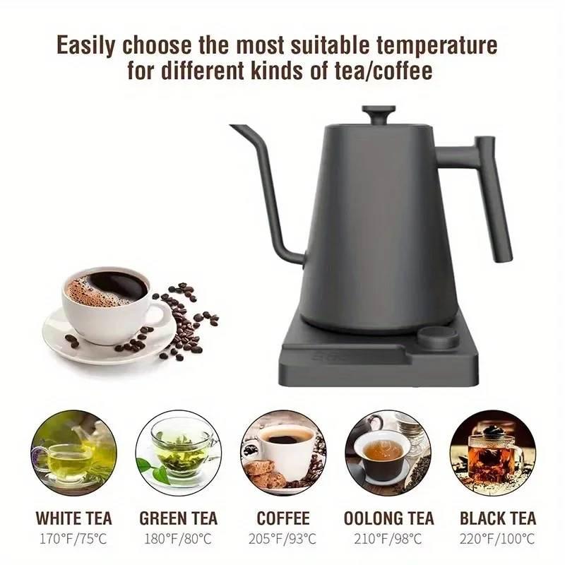 1-delige elektrische waterkoke - Electric Kettle Gooseneck recensie en prijs