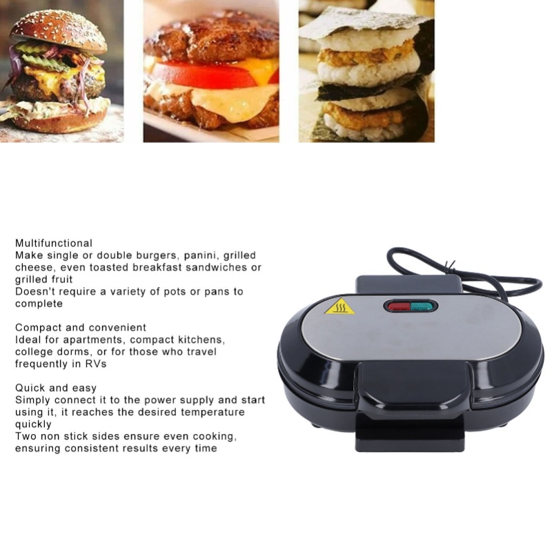 750W Elektrische Steakgrill, E - Sandwich Press Grill recensie en prijs