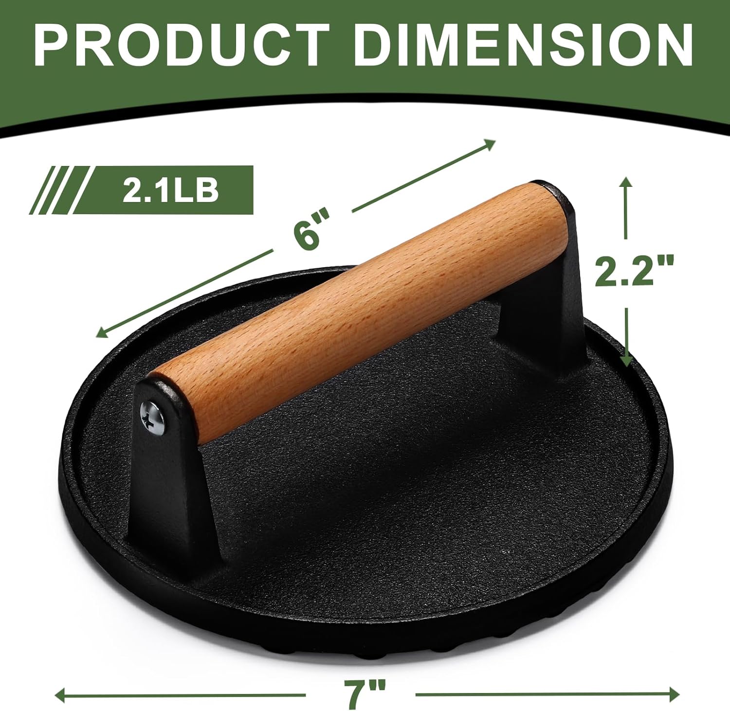 EWFEN Burgerpers, 7 inch ronde - Sandwich Press Grill recensie en prijs